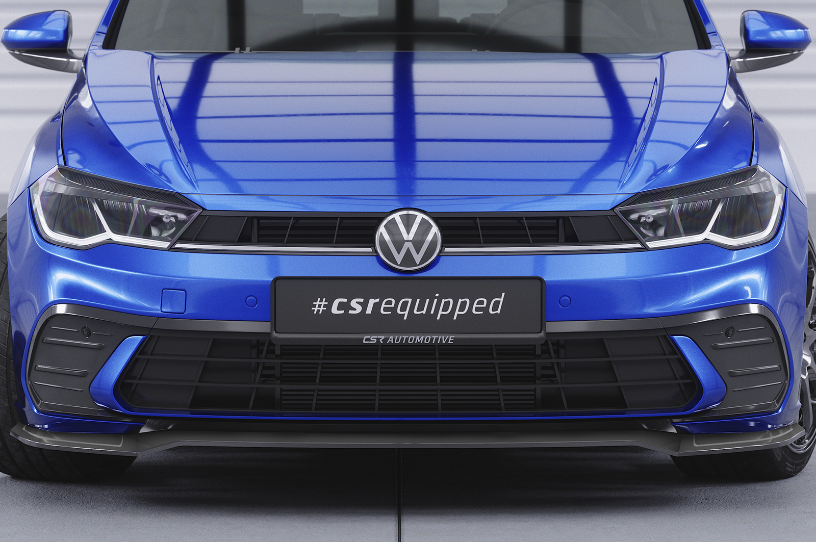 Lame de parechoc avant pour VW Polo VI 2G (Typ AW) facelift (depuis 2021) - Fabriqué en ABS (6 finitions au choix)
