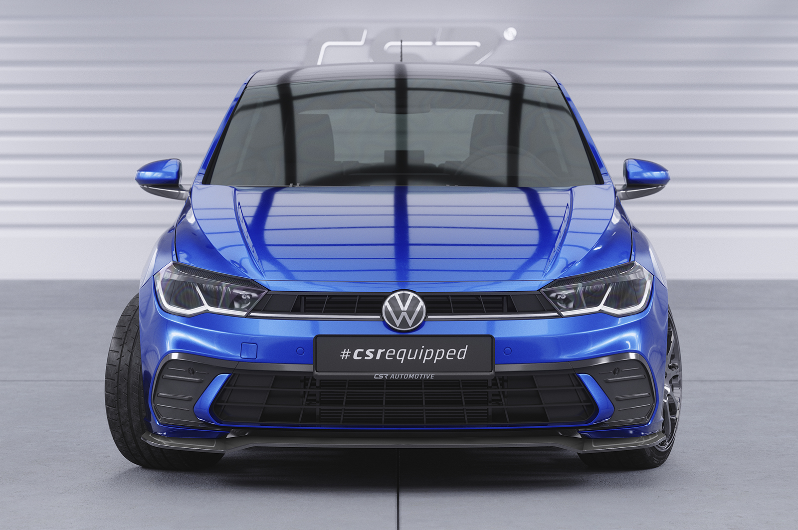 Lame de parechoc avant pour VW Polo VI 2G (Typ AW) facelift (depuis 2021) - Fabriqué en ABS (6 finitions au choix)