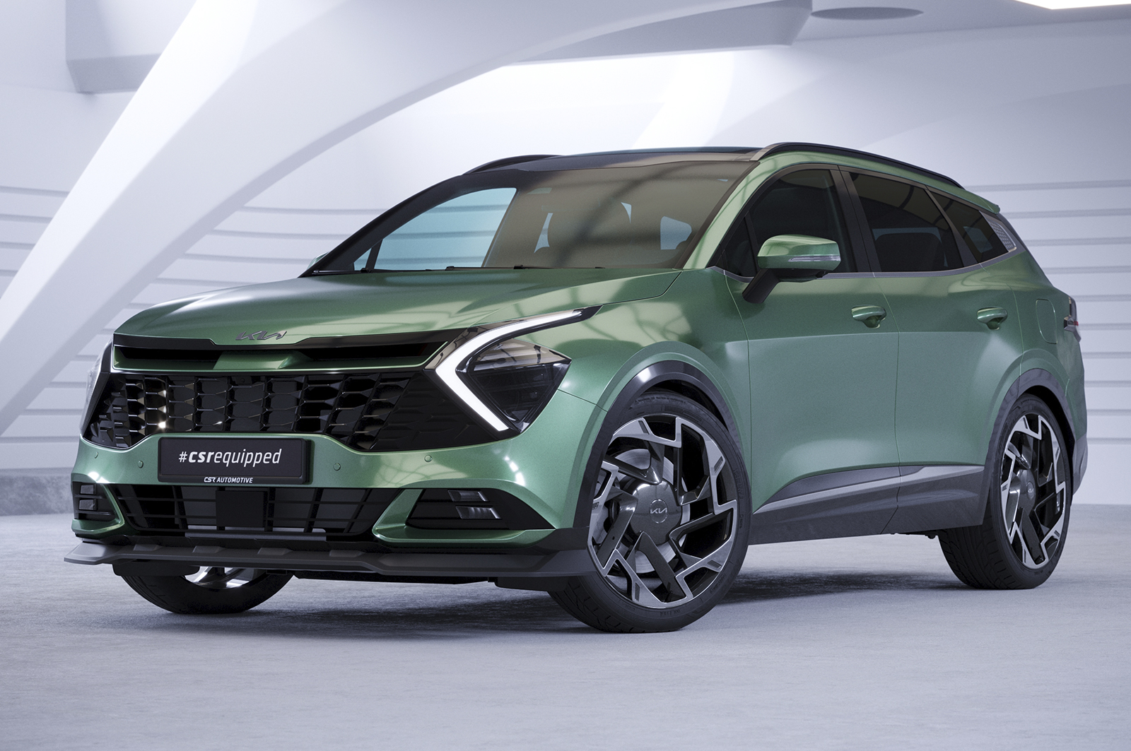 Lame de parechoc avant pour Kia Sportage (NQ5) toutes carrosseries (depuis 2021) - Fabriqué en ABS (6 finitions au choix)