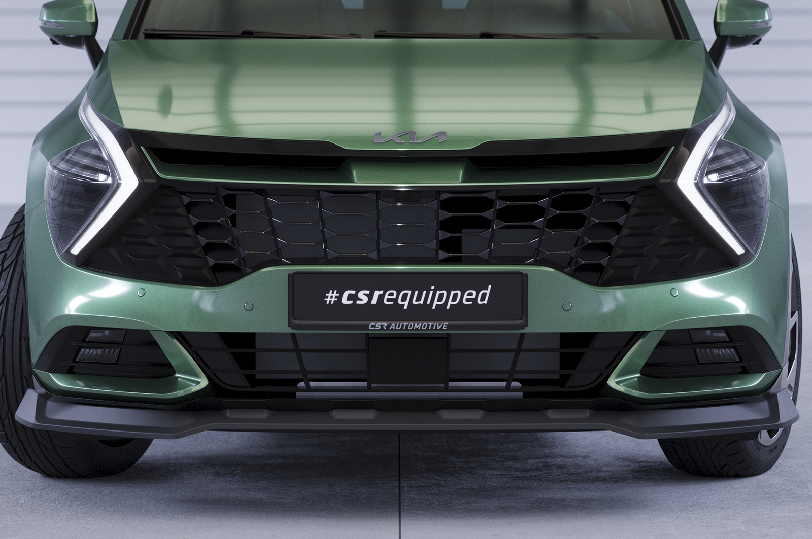 Lame de parechoc avant pour Kia Sportage (NQ5) toutes carrosseries (depuis 2021) - Fabriqué en ABS (6 finitions au choix)