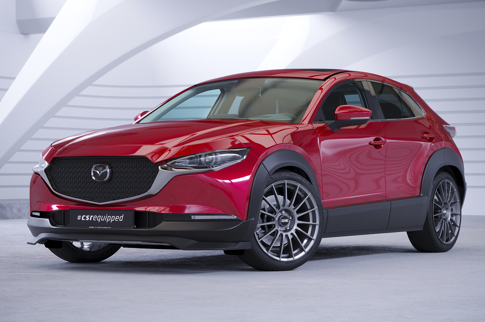 Lame de parechoc avant pour Mazda CX-30 toutes carrosseries (depuis 2019) - Fabriqué en ABS (6 finitions au choix)