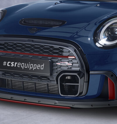 Lame de parechoc avant pour Mini F55 / F56 / F57 One / Cooper / Cooper S / JCW (2.facelift) - avec John Cooper Works Trim (depuis 2021) - Fabriqué en ABS 10mm (à peindre ou polir)