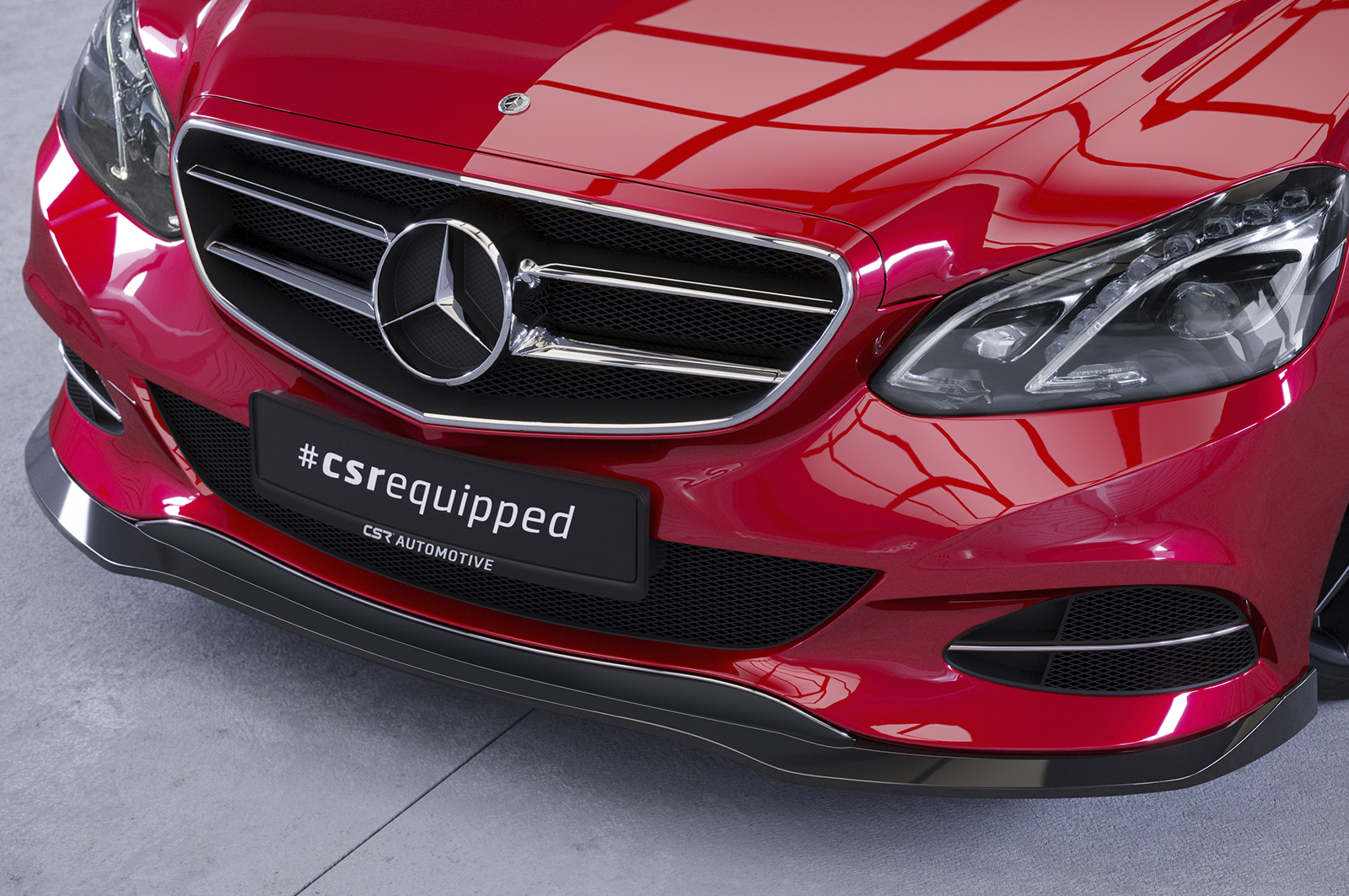 Lame de parechoc avant pour Mercedes-Benz Classe E W212 / S212 berline et T-Modell (facelift) (01/2013-2016) - Fabriqué en ABS (6 finitions au choix)
