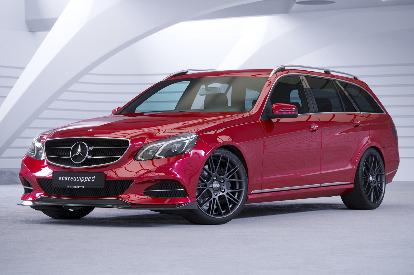Lame de parechoc avant pour Mercedes-Benz Classe E W212 / S212 berline et T-Modell (facelift) (01/2013-2016) - Fabriqué en ABS (6 finitions au choix)