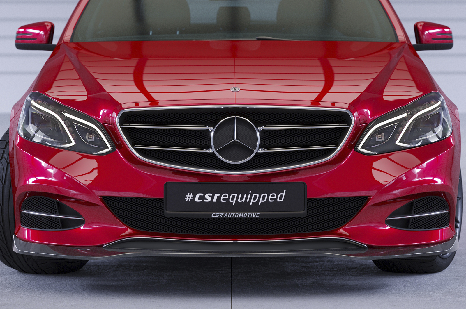 Lame de parechoc avant pour Mercedes-Benz Classe E W212 / S212 berline et T-Modell (facelift) (01/2013-2016) - Fabriqué en ABS (6 finitions au choix)