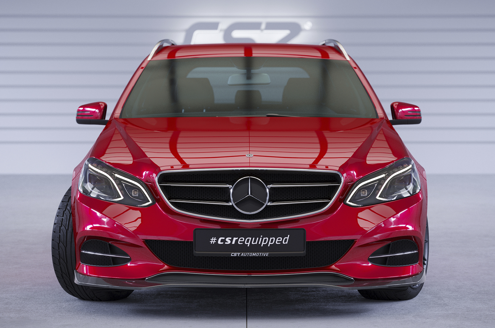 Lame de parechoc avant pour Mercedes-Benz Classe E W212 / S212 berline et T-Modell (facelift) (01/2013-2016) - Fabriqué en ABS (6 finitions au choix)