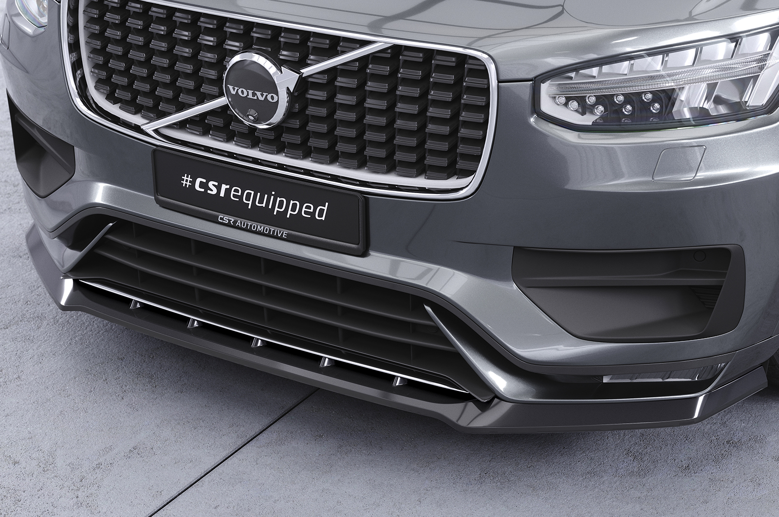 Lame de parechoc avant pour Volvo XC90 (2. Gen) toutes carrosseries (facelift) (depuis 2019) - Fabriqué en ABS (6 finitions au choix)