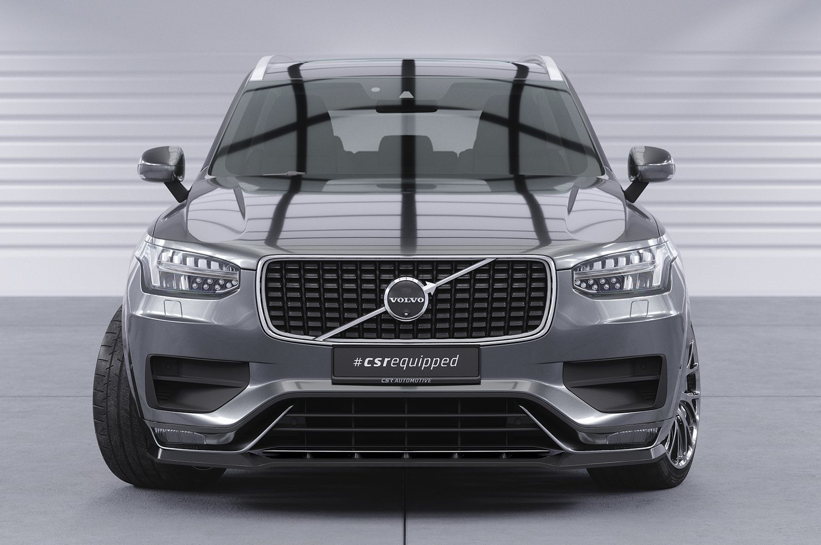 Lame de parechoc avant pour Volvo XC90 (2. Gen) toutes carrosseries (facelift) (depuis 2019) - Fabriqué en ABS (6 finitions au choix)