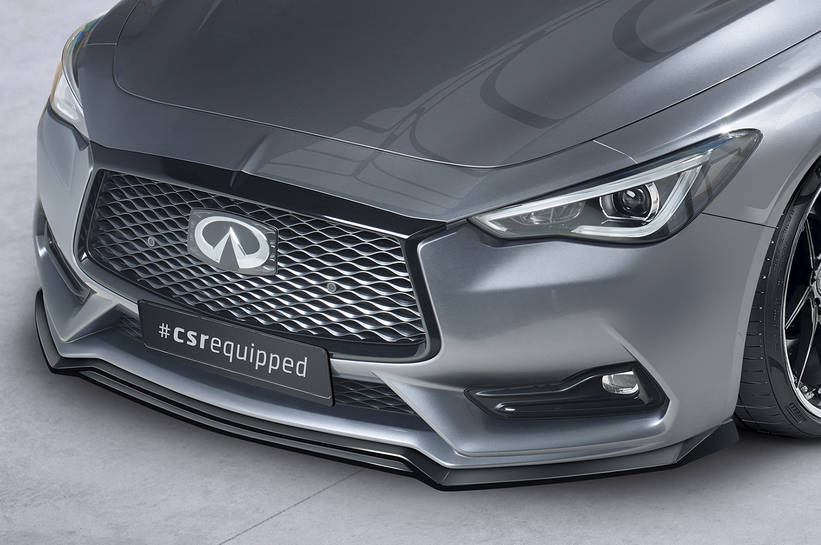 Lame de parechoc avant pour Infiniti Q60 toutes carrosseries (depuis 2016) - Fabriqué en ABS (6 finitions au choix)