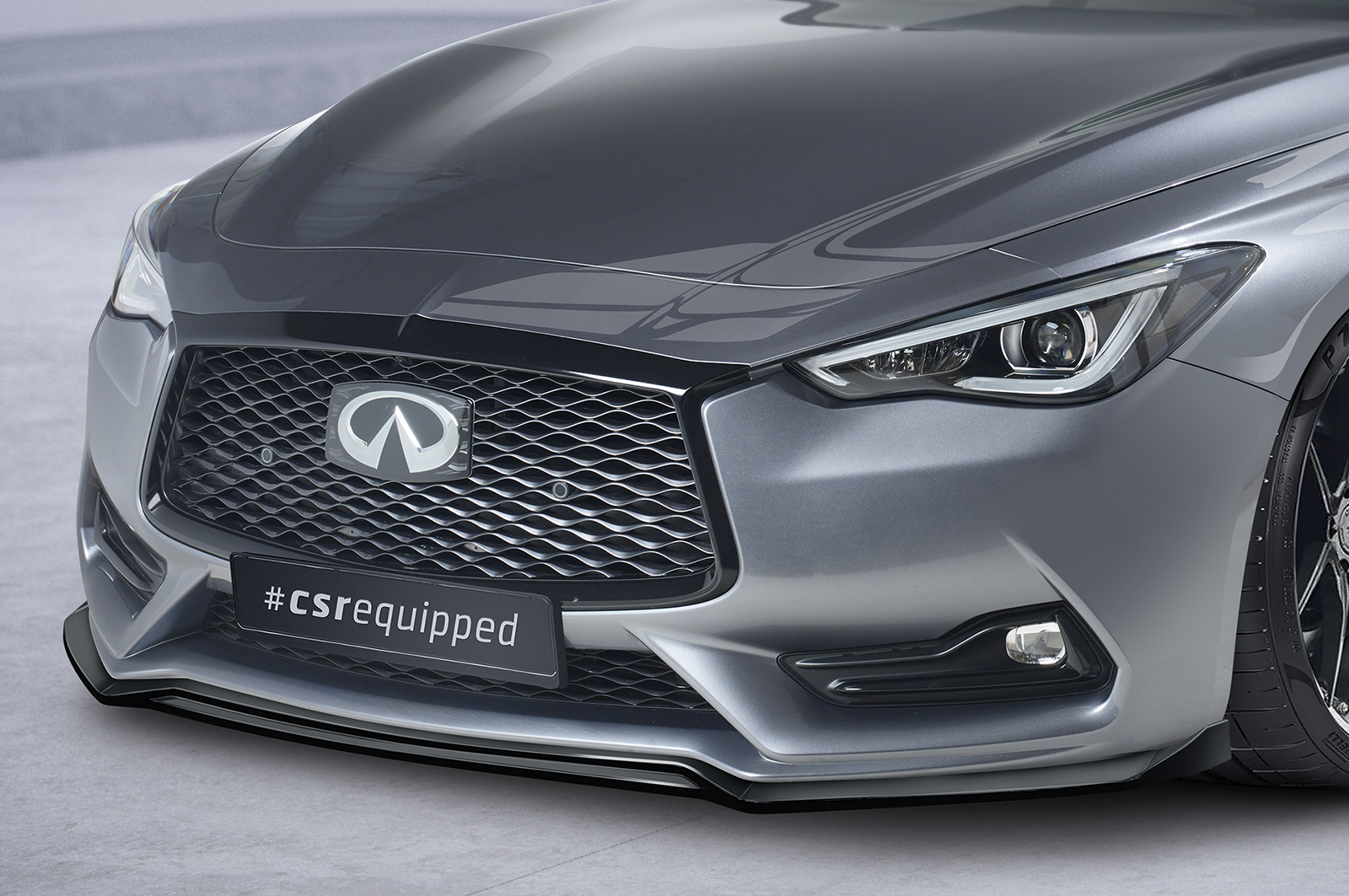 Lame de parechoc avant pour Infiniti Q60 toutes carrosseries (depuis 2016) - Fabriqué en ABS (6 finitions au choix)