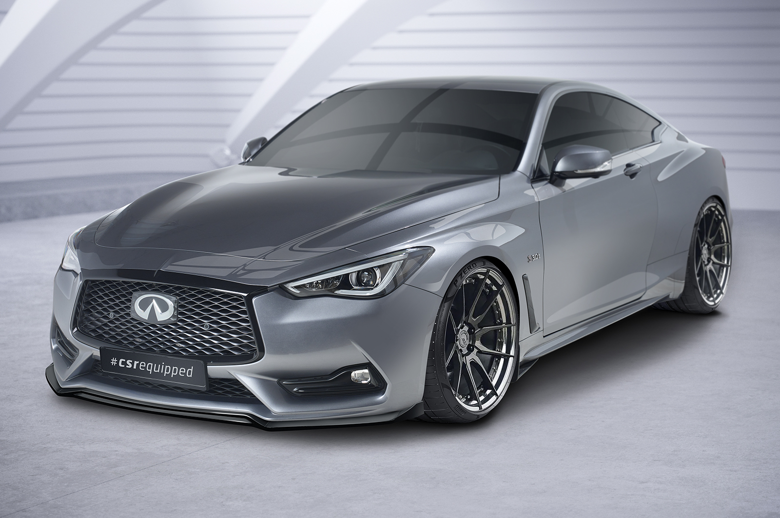 Lame de parechoc avant pour Infiniti Q60 toutes carrosseries (depuis 2016) - Fabriqué en ABS (6 finitions au choix)