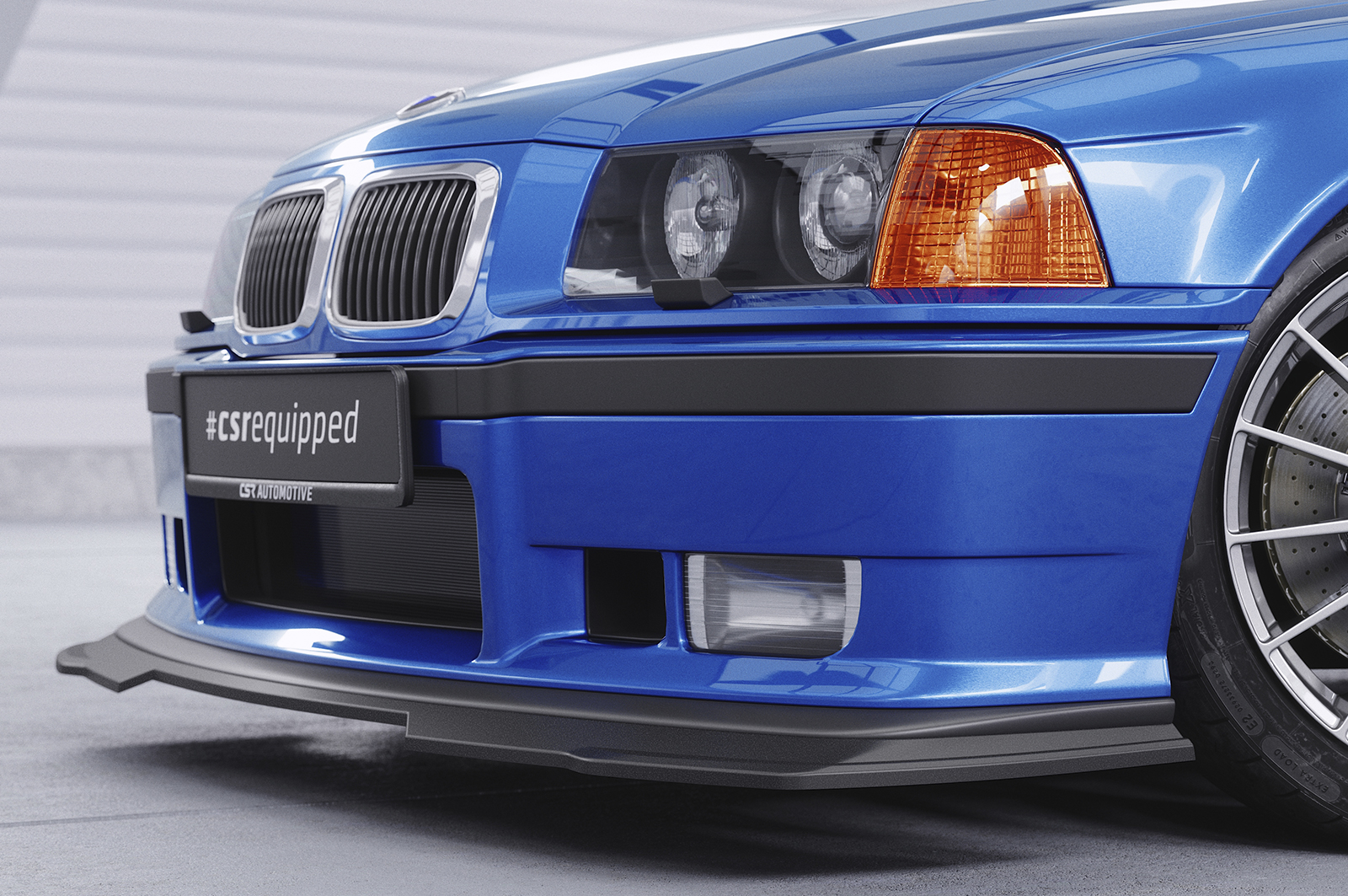 Lame de parechoc avant pour BMW Série 3 E36 Pack M (coupé / cabriolet / berline / break Compact) / M3 (sauf GT) (08/1990-2000) - Fabriqué en ABS (6 finitions au choix)
