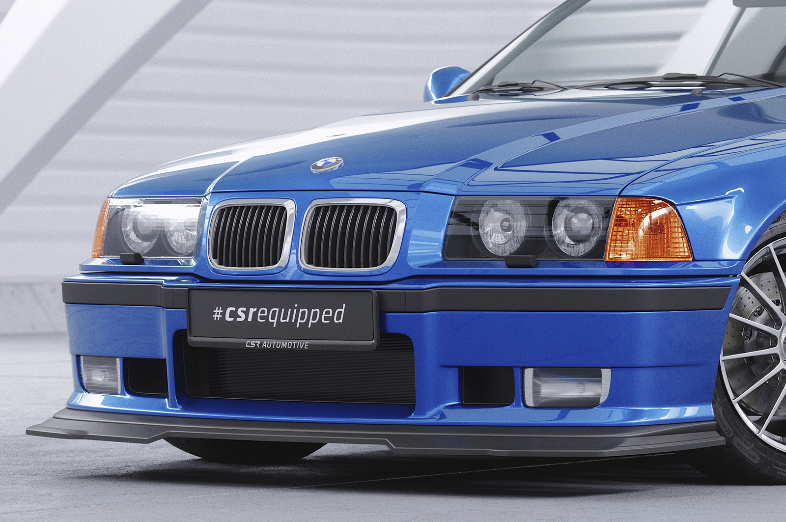 Lame de parechoc avant pour BMW Série 3 E36 Pack M (coupé / cabriolet / berline / break Compact) / M3 (sauf GT) (08/1990-2000) - Fabriqué en ABS (6 finitions au choix)