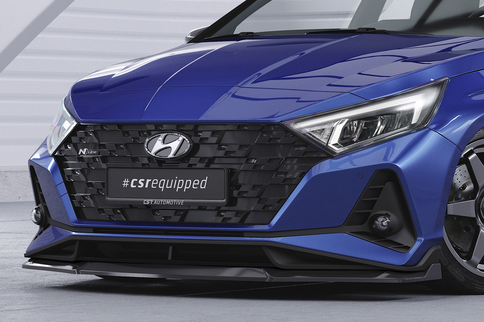 Lame de parechoc avant pour Hyundai I20 (BC3) N / N-Line (depuis 2020) - Fabriqué en ABS (6 finitions au choix)