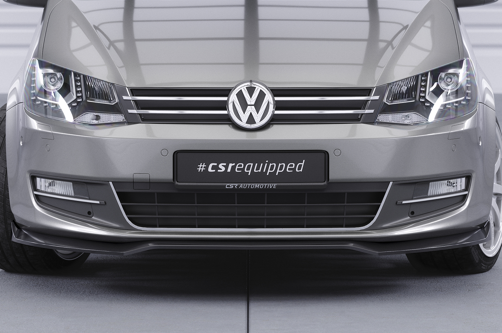 Lame de parechoc avant pour VW Sharan II (7N) toutes carrosseries (2010-2022) - Fabriqué en ABS (6 finitions au choix)