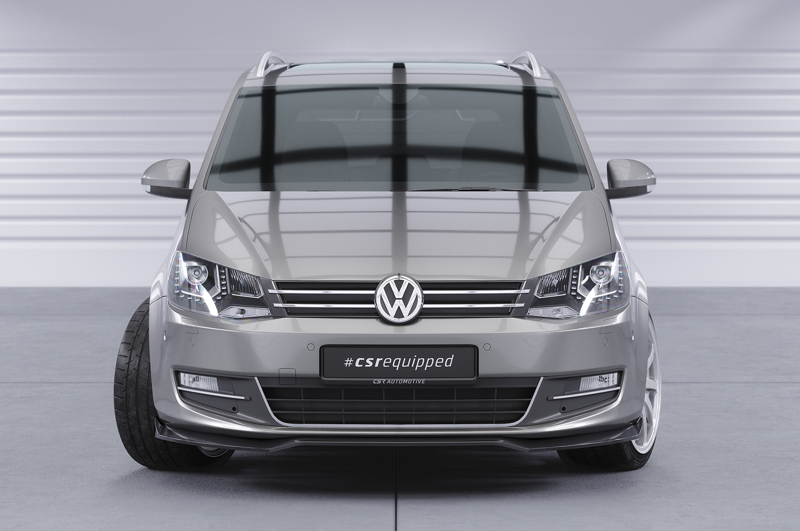 Lame de parechoc avant pour VW Sharan II (7N) toutes carrosseries (2010-2022) - Fabriqué en ABS (6 finitions au choix)