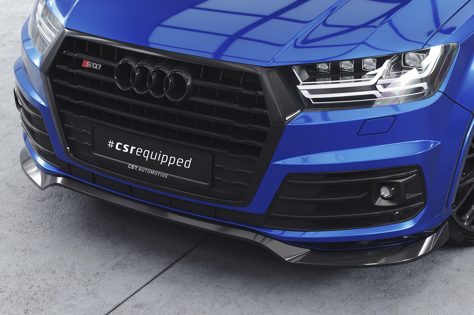 Lame de parechoc avant pour Audi SQ7 (4M) (2016-2019) - Fabriqué en ABS (6 finitions au choix)