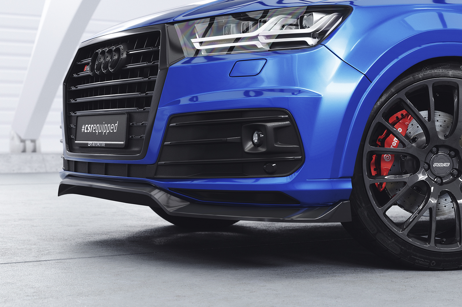 Lame de parechoc avant pour Audi SQ7 (4M) (2016-2019) - Fabriqué en ABS (6 finitions au choix)