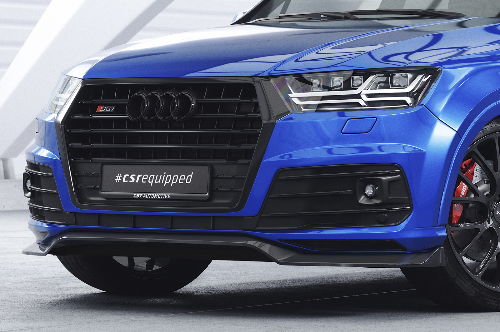 Lame de parechoc avant pour Audi SQ7 (4M) (2016-2019) - Fabriqué en ABS (6 finitions au choix)