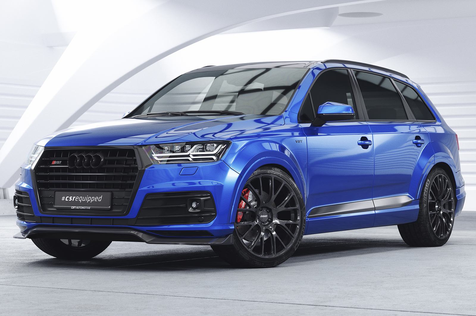 Lame de parechoc avant pour Audi SQ7 (4M) (2016-2019) - Fabriqué en ABS (6 finitions au choix)