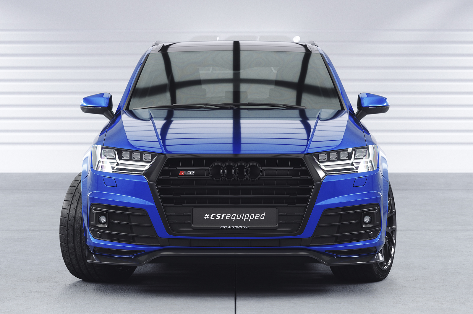 Lame de parechoc avant pour Audi SQ7 (4M) (2016-2019) - Fabriqué en ABS (6 finitions au choix)