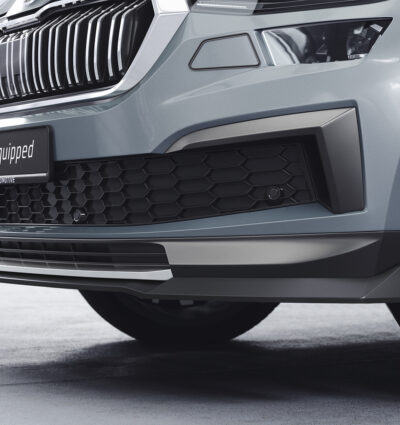 Lame de parechoc avant pour Skoda Kodiaq Active / Ambition / Style (facelift) (depuis 2021) - Fabriqué en ABS (6 finitions au choix)
