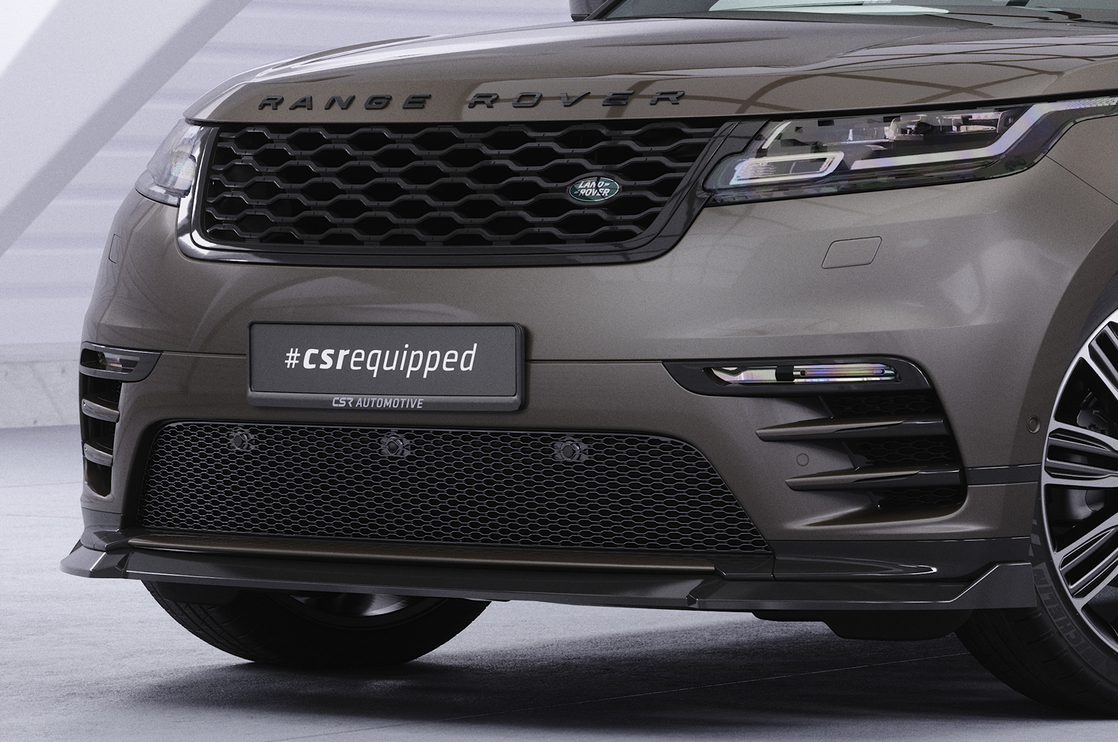 Lame de parechoc avant pour Land Rover Range Rover Velar (L560) R-Dynamic S / R-Dynamic SE / R-Dynamic HSE / Edition (depuis 2020) - Fabriqué en ABS (6 finitions au choix)