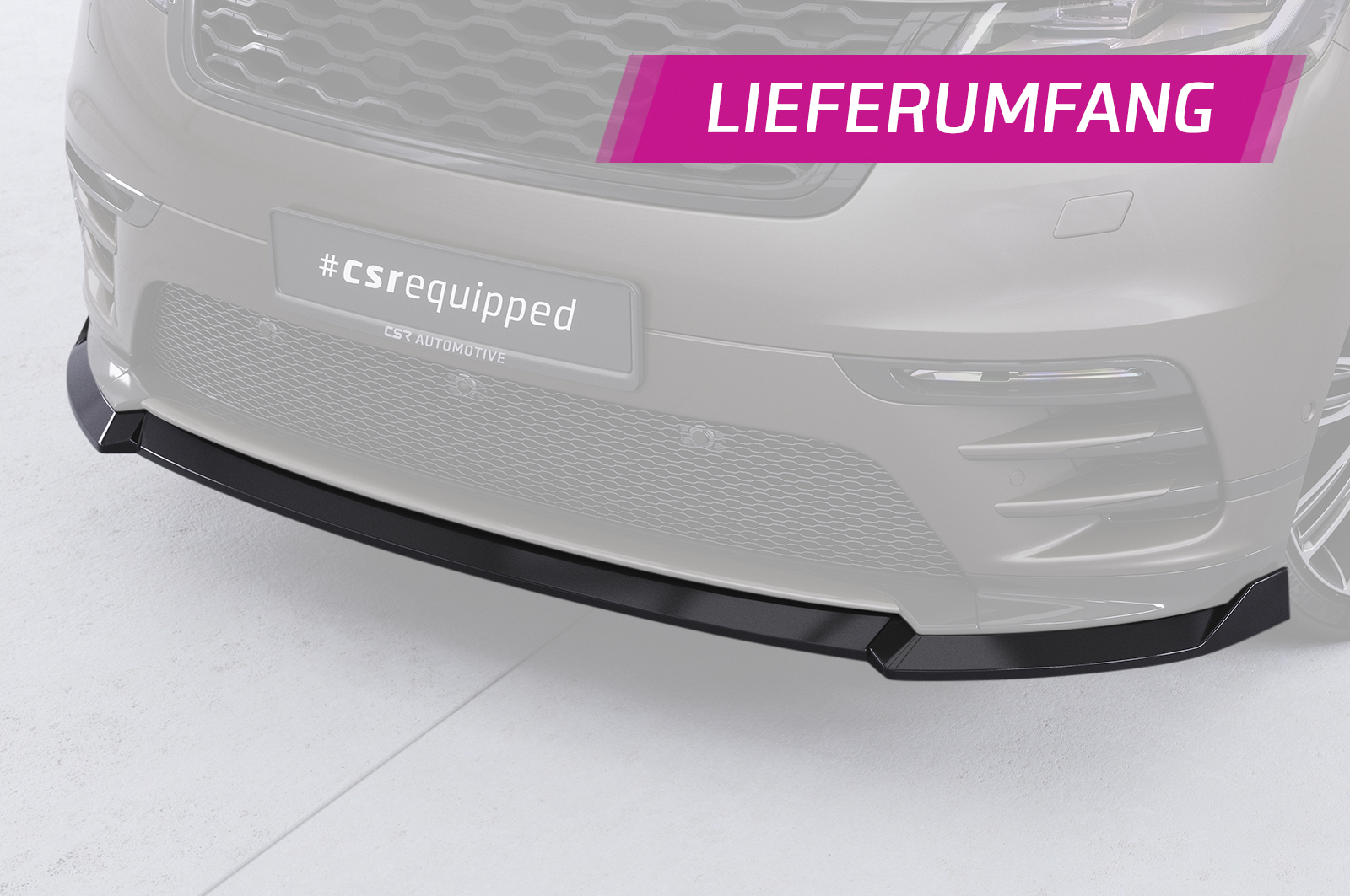 Lame de parechoc avant pour Land Rover Range Rover Velar (L560) R-Dynamic S / R-Dynamic SE / R-Dynamic HSE / Edition (depuis 2020) - Fabriqué en ABS (6 finitions au choix)