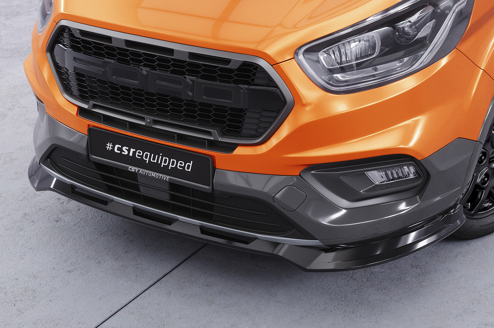 Lame de parechoc avant pour Ford Tourneo Custom Active (depuis 2020) - Fabriqué en ABS (6 finitions au choix)