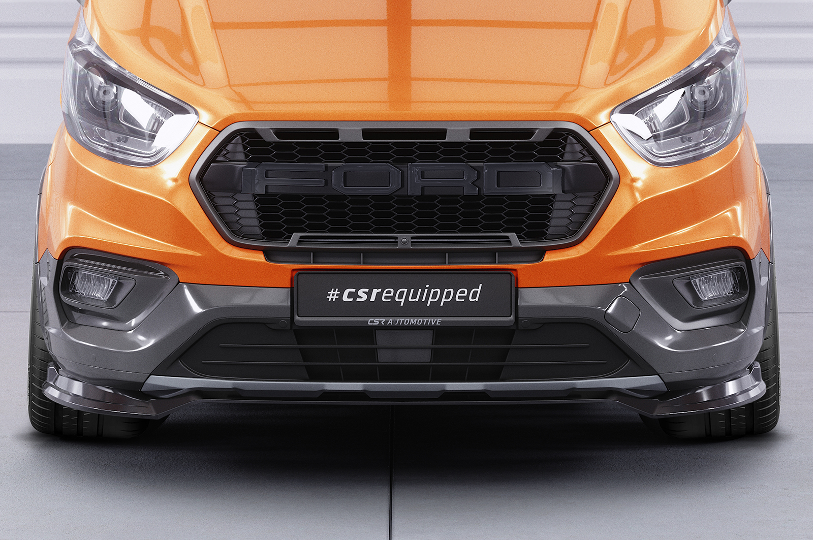Lame de parechoc avant pour Ford Tourneo Custom Active (depuis 2020) - Fabriqué en ABS (6 finitions au choix)