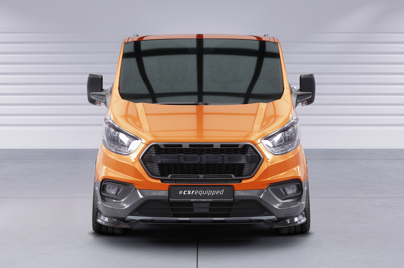 Lame de parechoc avant pour Ford Tourneo Custom Active (depuis 2020) - Fabriqué en ABS (6 finitions au choix)