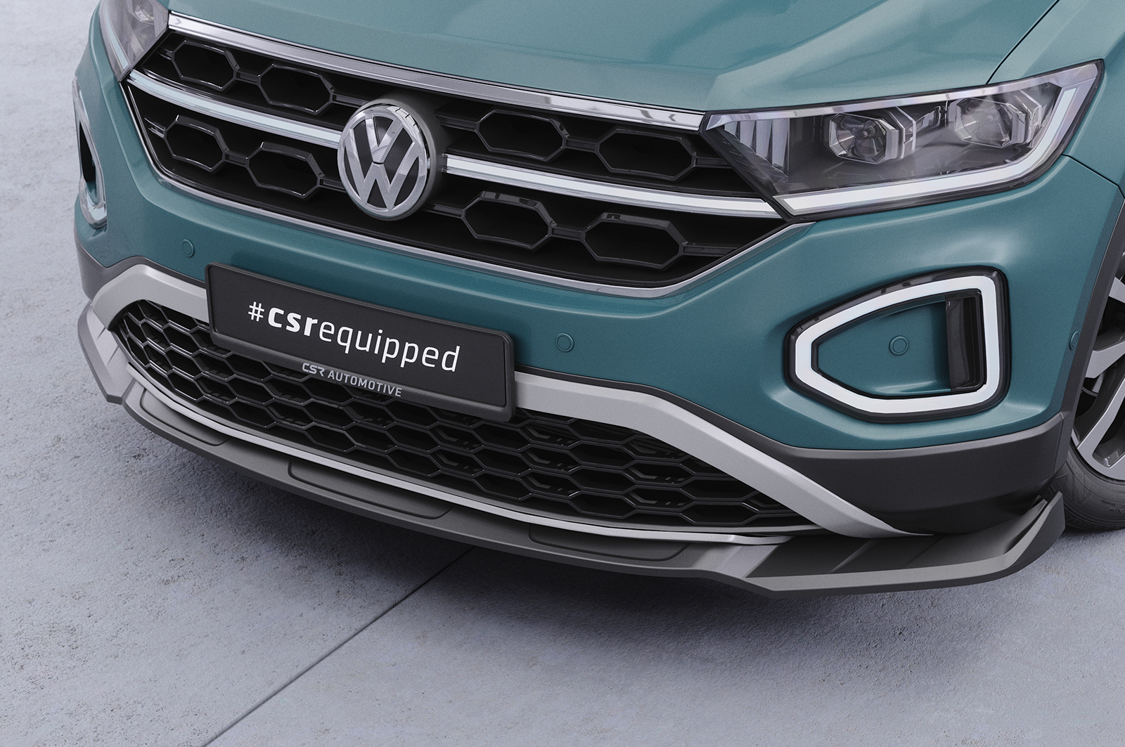 Lame de parechoc avant pour VW T-Roc (A1) toutes carrosseries (facelift) (depuis 2021) - Fabriqué en ABS (6 finitions au choix)