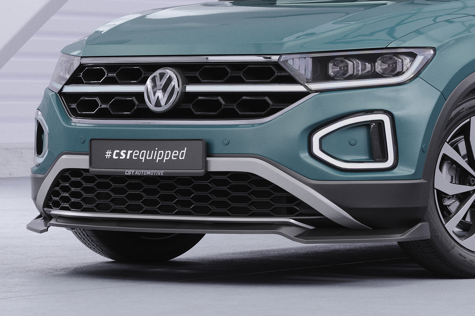 Lame de parechoc avant pour VW T-Roc (A1) toutes carrosseries (facelift) (depuis 2021) - Fabriqué en ABS (6 finitions au choix)