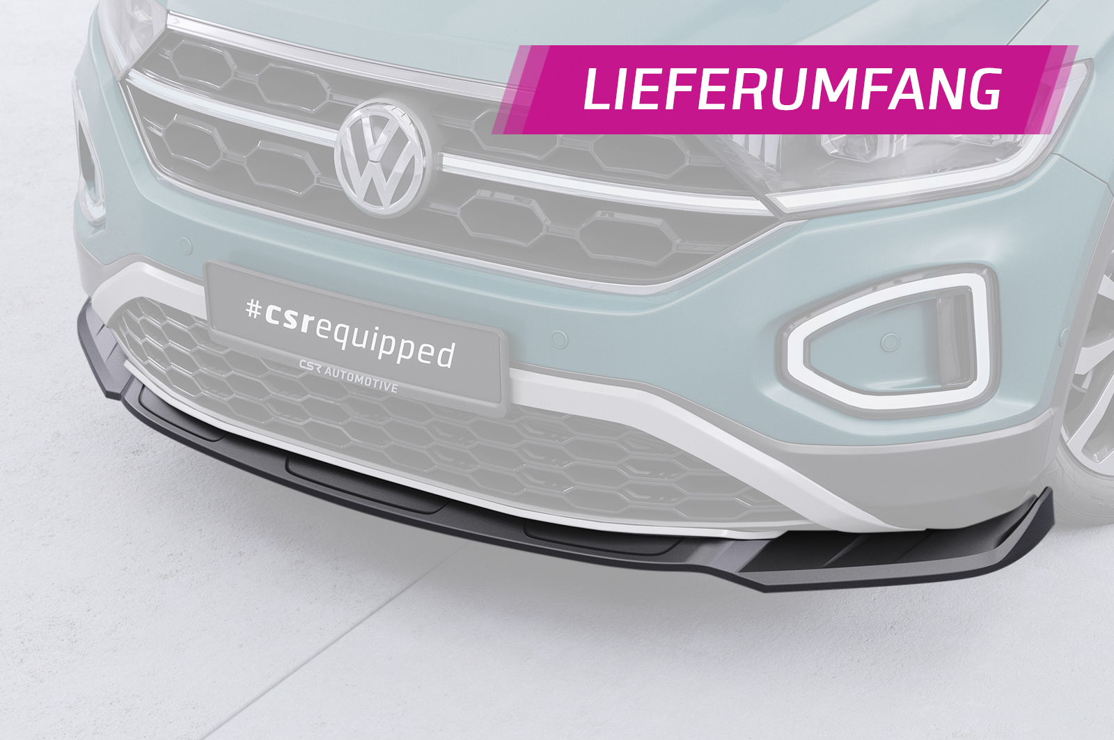 Lame de parechoc avant pour VW T-Roc (A1) toutes carrosseries (facelift) (depuis 2021) - Fabriqué en ABS (6 finitions au choix)