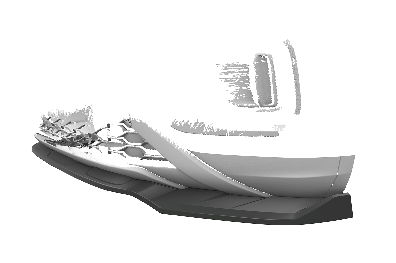 Lame de parechoc avant pour VW T-Roc (A1) toutes carrosseries (facelift) (depuis 2021) - Fabriqué en ABS (6 finitions au choix)