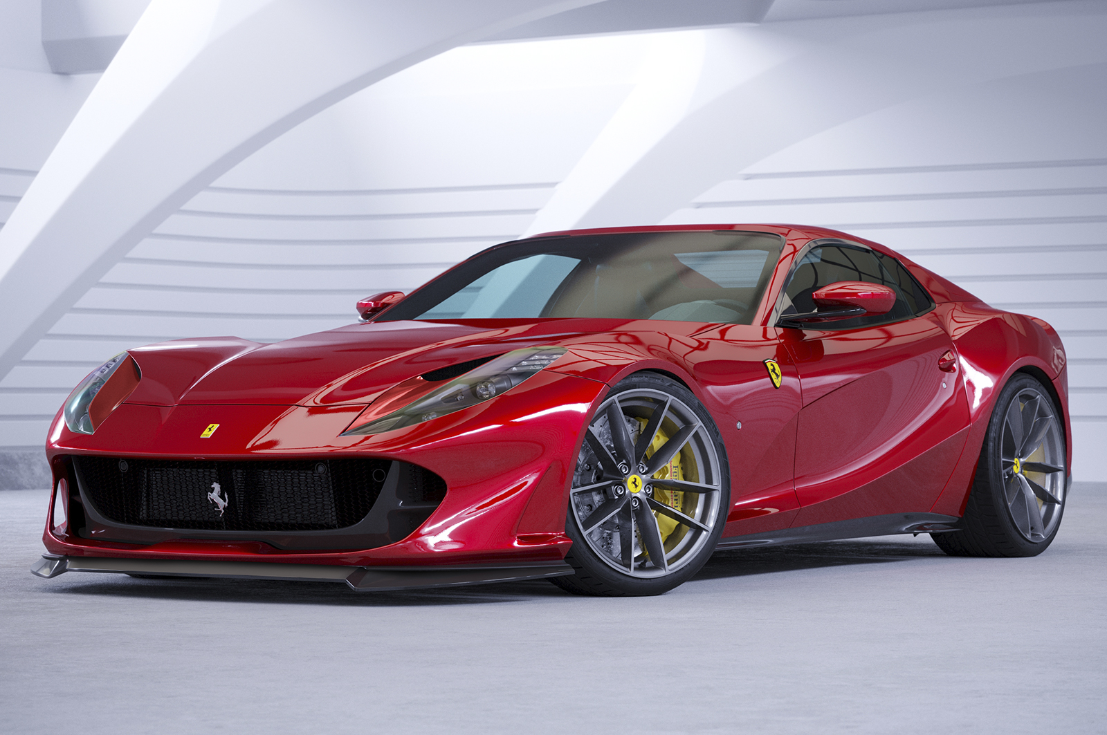 Lame de parechoc avant pour Ferrari 812 Superfast / GTS (depuis 2017) - Fabriqué en ABS (6 finitions au choix)