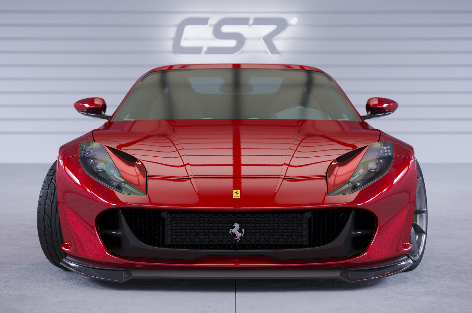 Lame de parechoc avant pour Ferrari 812 Superfast / GTS (depuis 2017) - Fabriqué en ABS (6 finitions au choix)