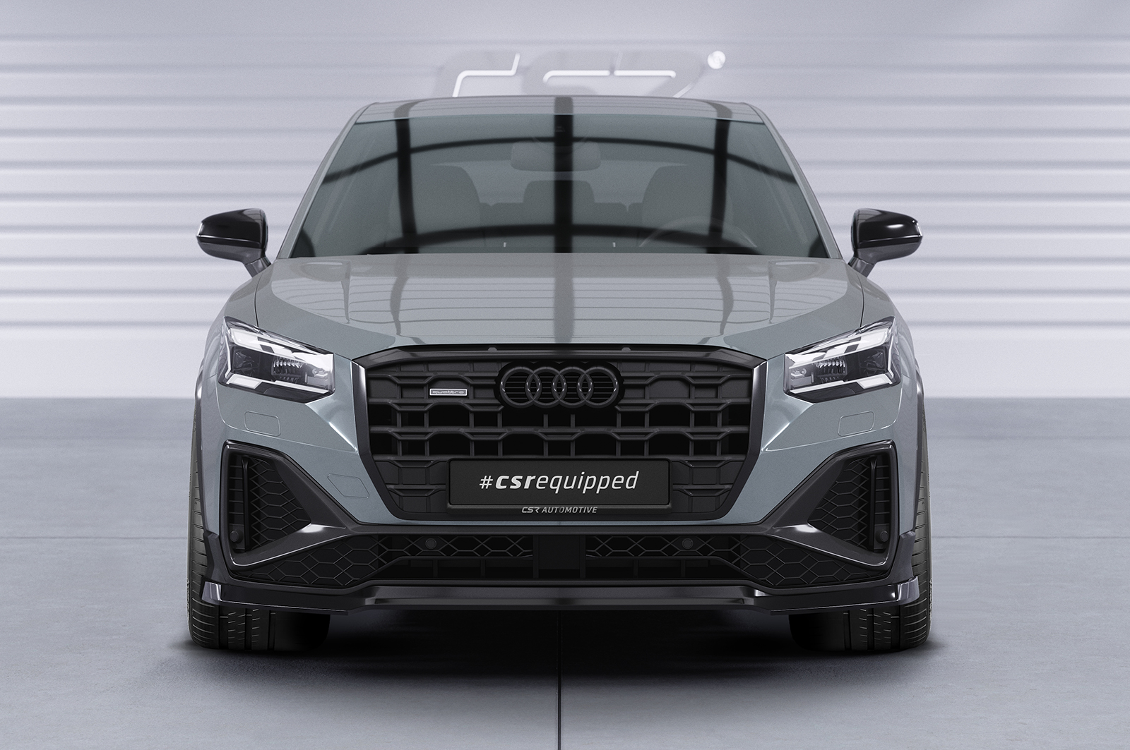 Lame de parechoc avant pour Audi Q2 (Typ GA) S-Line (facelift) (depuis 2020) - Fabriqué en ABS (6 finitions au choix)