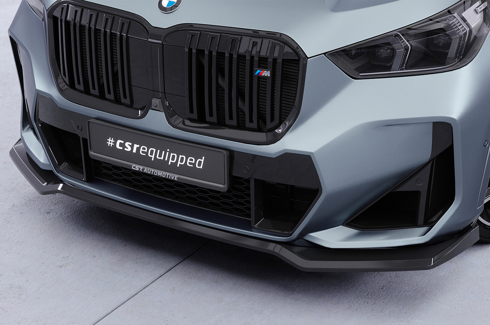 Lame de parechoc avant pour BMW X1 U11 Pack M (depuis 2022) - Fabriqué en ABS (6 finitions au choix)