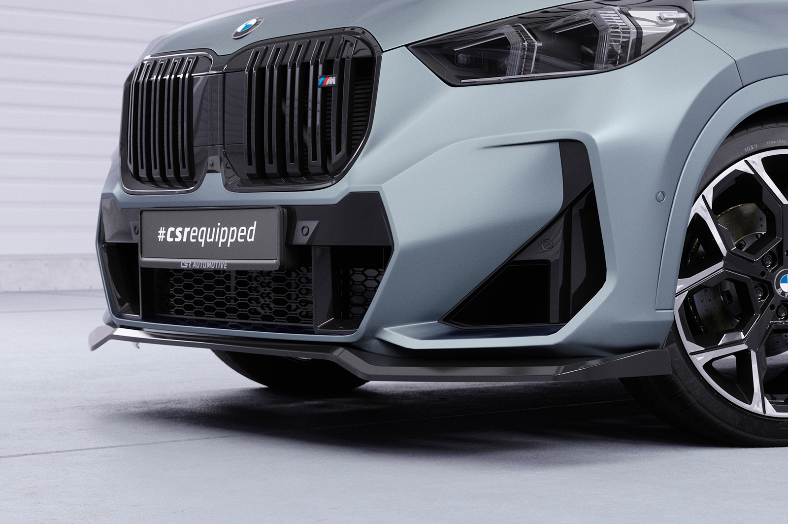 Lame de parechoc avant pour BMW X1 U11 Pack M (depuis 2022) - Fabriqué en ABS (6 finitions au choix)