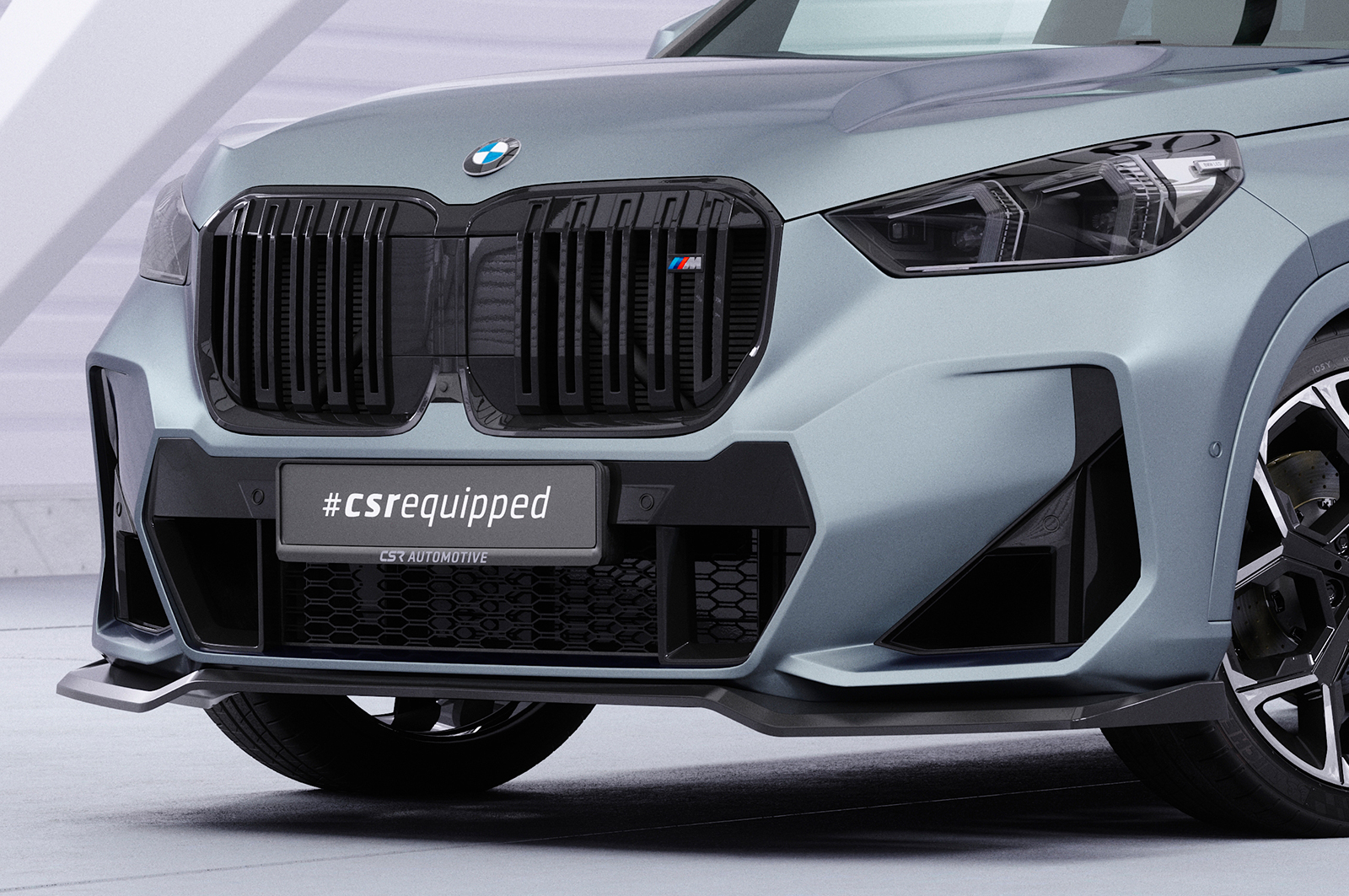 Lame de parechoc avant pour BMW X1 U11 Pack M (depuis 2022) - Fabriqué en ABS (6 finitions au choix)