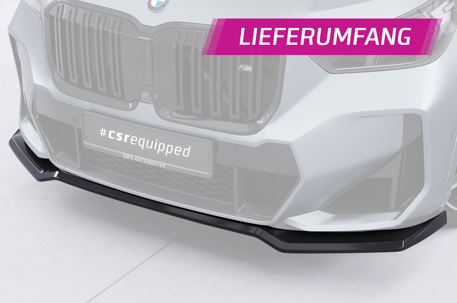 Lame de parechoc avant pour BMW X1 U11 Pack M (depuis 2022) - Fabriqué en ABS (6 finitions au choix)