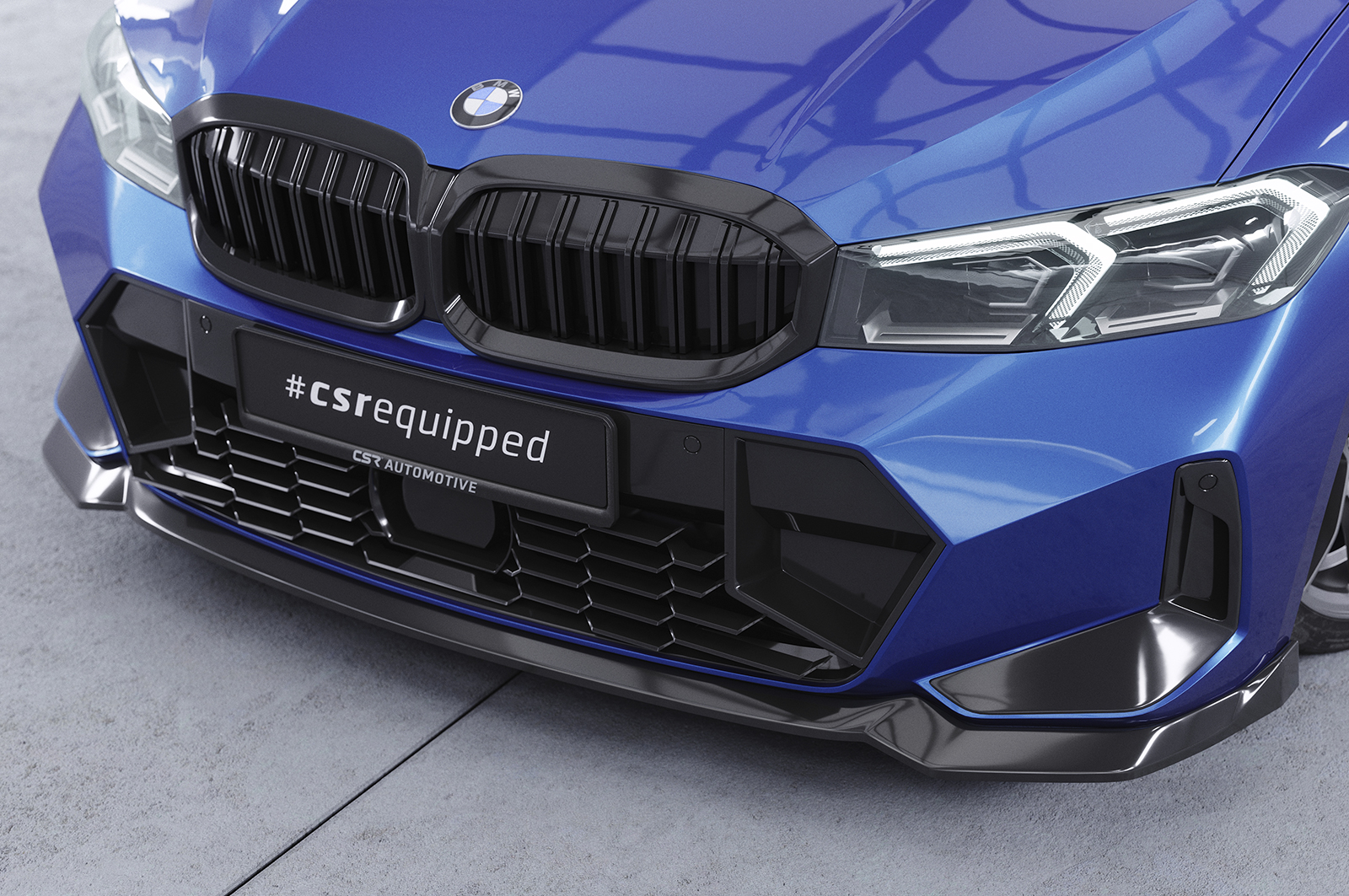 Lame de parechoc avant pour BMW Série 3 G20 / G21 Pack M (facelift) (depuis 2022) - Fabriqué en ABS (6 finitions au choix)