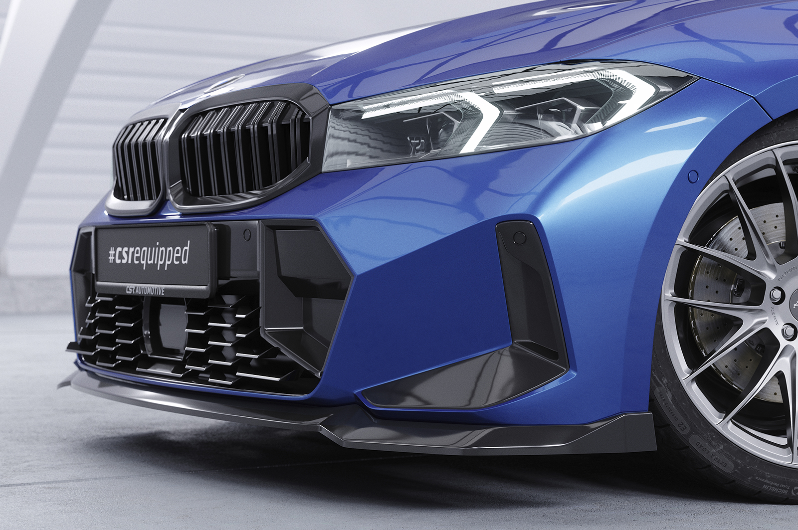 Lame de parechoc avant pour BMW Série 3 G20 / G21 Pack M (facelift) (depuis 2022) - Fabriqué en ABS (6 finitions au choix)