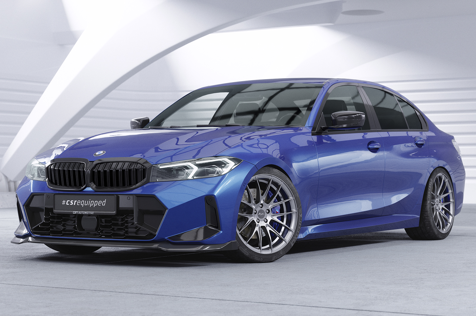 Lame de parechoc avant pour BMW Série 3 G20 / G21 Pack M (facelift) (depuis 2022) - Fabriqué en ABS (6 finitions au choix)