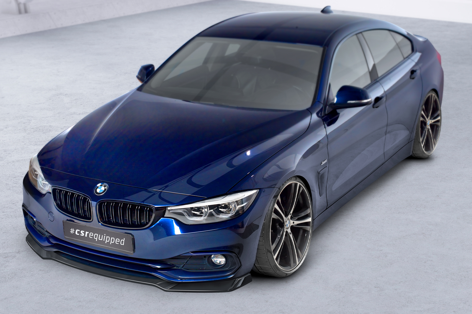 Lame de parechoc avant pour BMW Série 4 F36 / F32 Gran coupé / coupé (facelift) (2017-2021) - Fabriqué en ABS (6 finitions au choix)