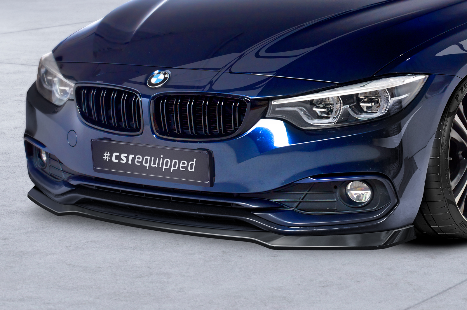 Lame de parechoc avant pour BMW Série 4 F36 / F32 Gran coupé / coupé (facelift) (2017-2021) - Fabriqué en ABS (6 finitions au choix)