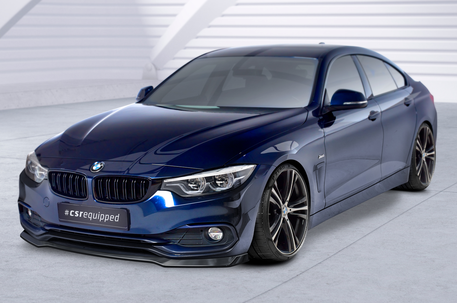 Lame de parechoc avant pour BMW Série 4 F36 / F32 Gran coupé / coupé (facelift) (2017-2021) - Fabriqué en ABS (6 finitions au choix)