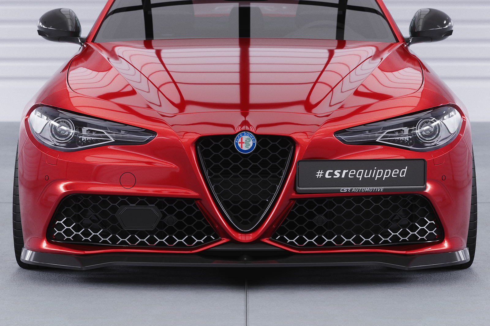 Lame de parechoc avant pour Alfa Romeo Giulia (Typ 952) Veloce (2016-2022) - Fabriqué en ABS (6 finitions au choix)