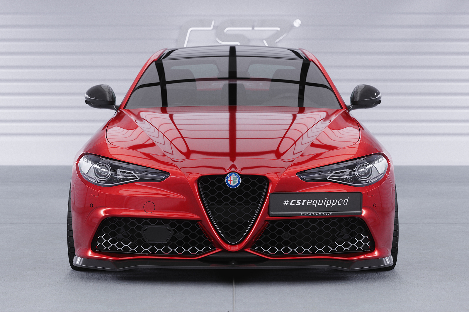 Lame de parechoc avant pour Alfa Romeo Giulia (Typ 952) Veloce (2016-2022) - Fabriqué en ABS (6 finitions au choix)